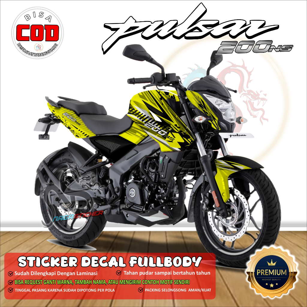 Jual Decal Sticker Striping Motor Full Body PULSAR NS200 VARIASI ...
