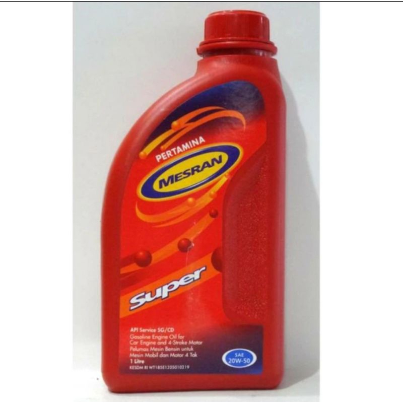 Jual Oli Pertamina Mesran Super SAE 20W-50. Isi: 1 Liter | Shopee Indonesia