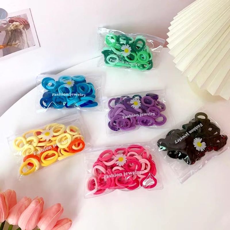 Jual IKAT RAMBUT DONAT MINI ISI 50 pcs WARNA WARNI -YUSADASHOP | Shopee ...