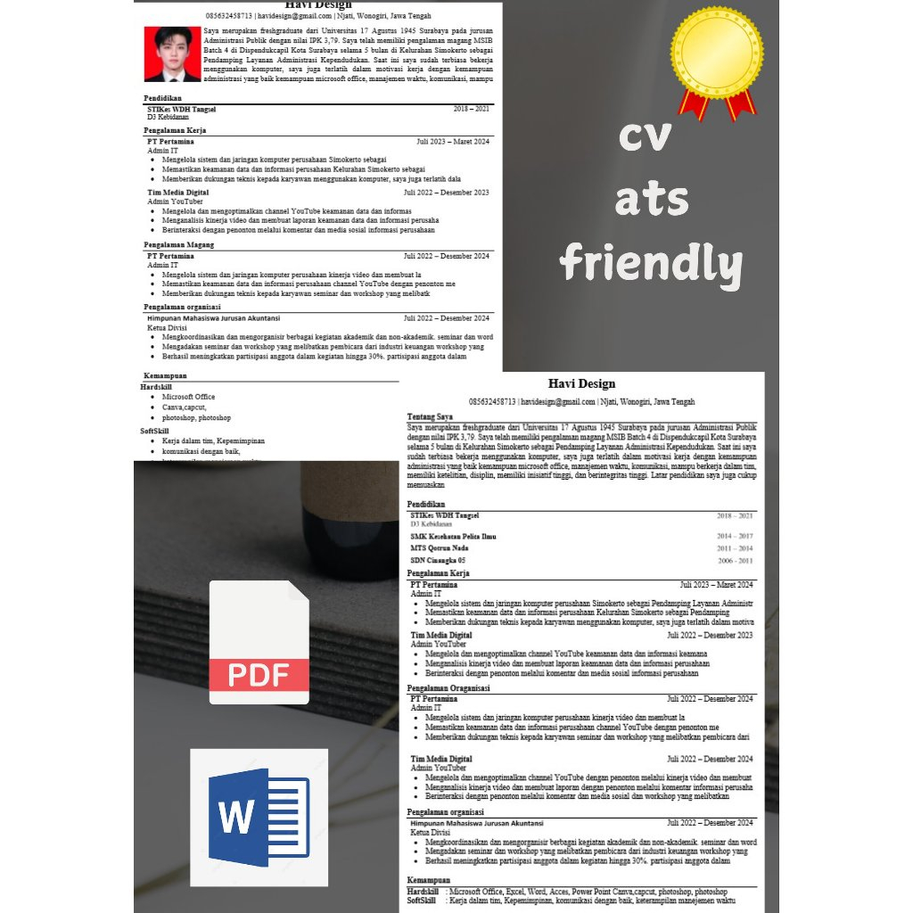 Jual Jasa Pembuatan Cv Dan Surat Lamaran Kerja Sesuai Standar Ats