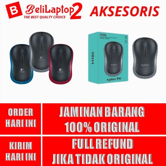 Jual LOGITECH M185 WIRELESS MOUSE | Shopee Indonesia