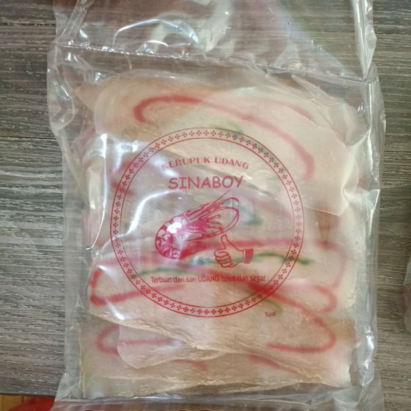 Jual kerupuk udang warna +/-250gram cap jempol / krupuk bagan khas ...