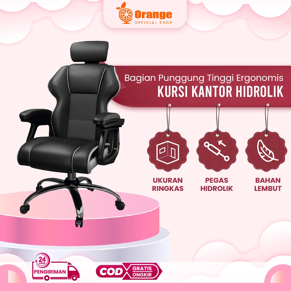 Jual Kursi Kantor Kursi Meja Komputer Kursi Gaming-Bantal Punggung ...