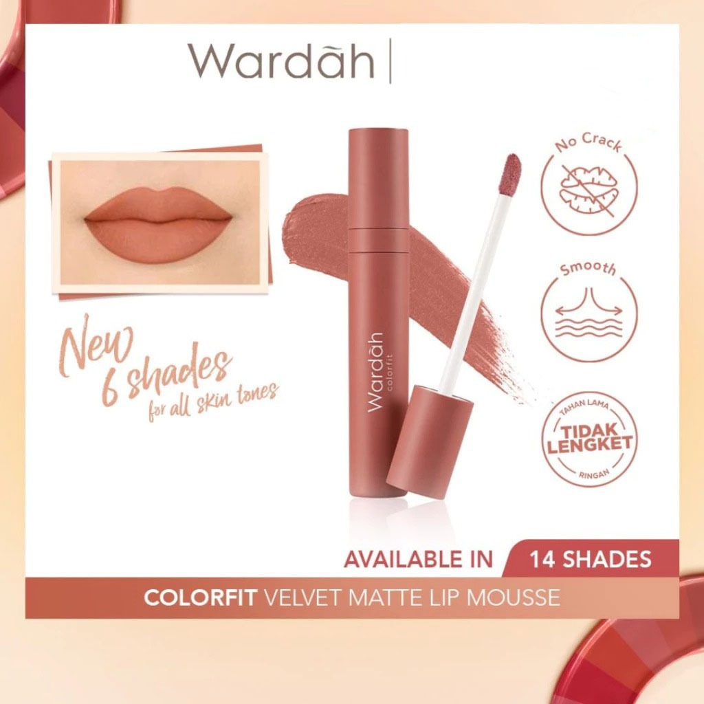 Jual Wardah Original Wardah Colorfit Velvet Matte Lip Mousse | Shopee ...
