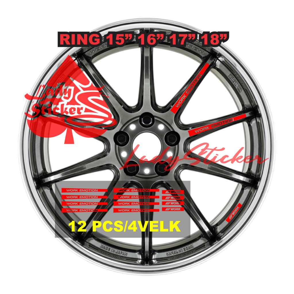 Jual Sticker volk racing work emotion sticker stiker velk work emotion ...