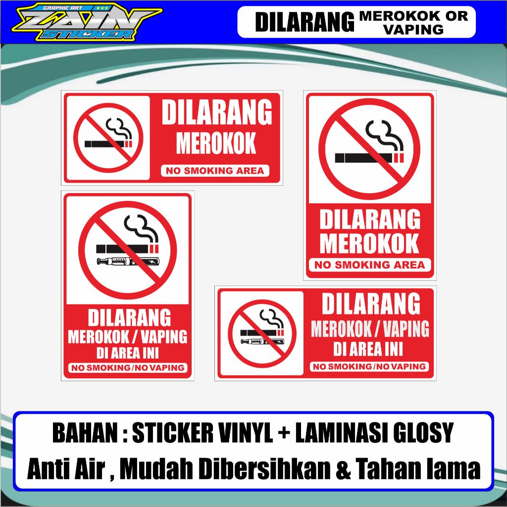 Jual Stiker dilarang merokok / Stiker No Smoking Area | Shopee Indonesia