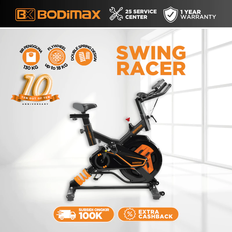 BODIMAX SWING RACER / SEPEDA STATIS / SPINNING BIKE / ALAT GYM