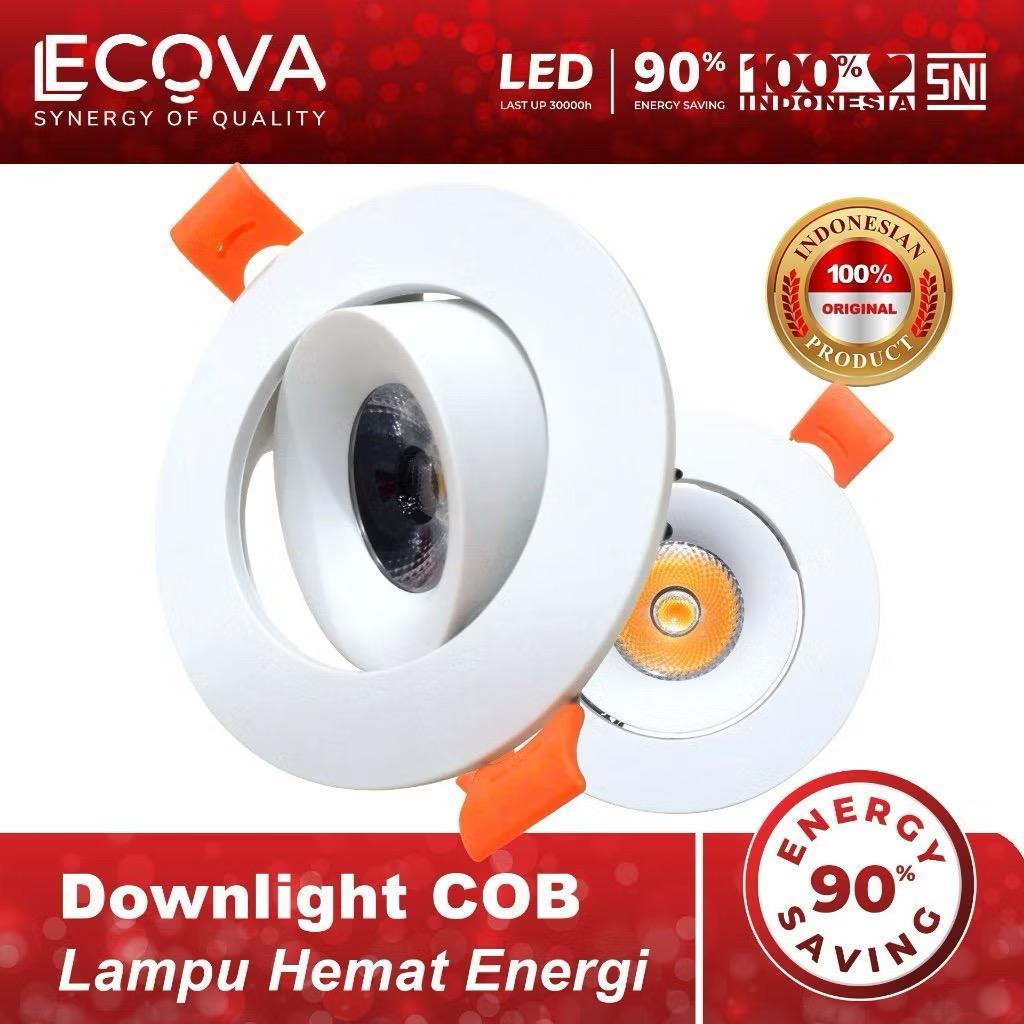 Jual ECOVA - Lampu Downlight LED COB Adjustable 7W / 12W / 18W Lampu ...