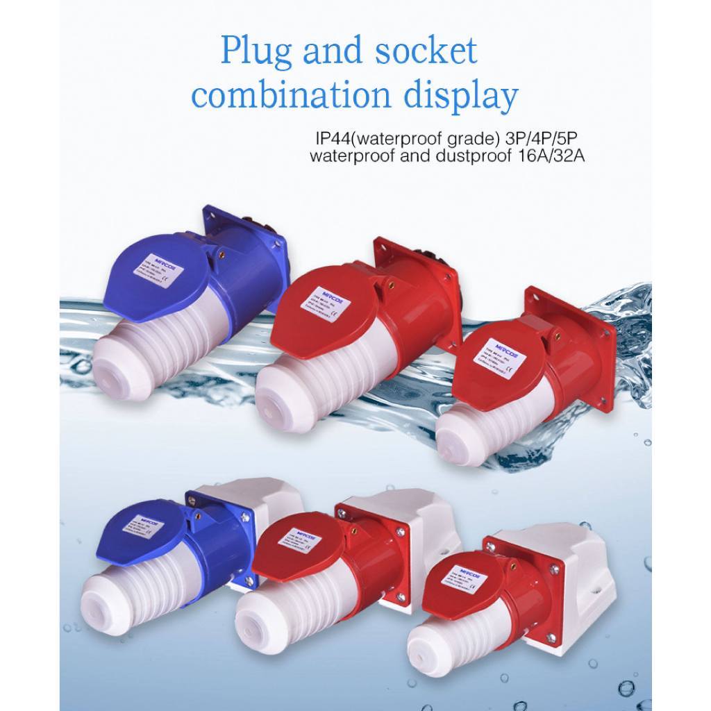 Jual Steker dan Soket Colokan Socket Listrik Industrial Plug Steker16a ...