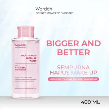 WARDAH MICELLAR WATER SERIES ( 100 240 400 Ml ) Pembersih Make Up Wajah Acnederm Nature Daily