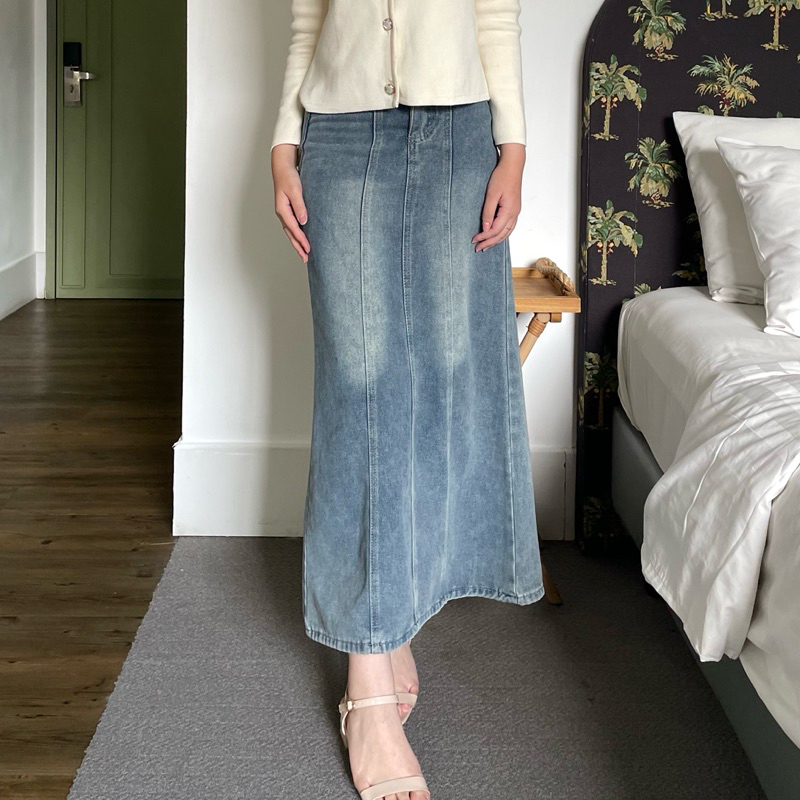 Jual LEVIORA | Levi Jeans Skirt (Rok Denim Panjang) Tanpa Belahan ...
