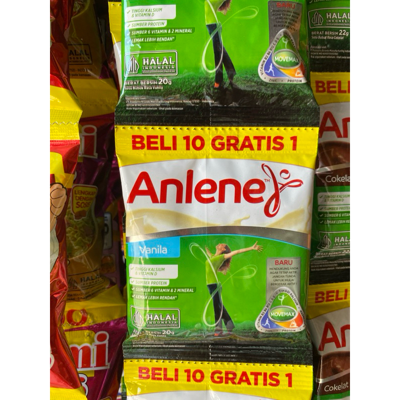 Jual susu anlene rasa vanilla 1 renteng isi 10 gratis 1 | Shopee Indonesia