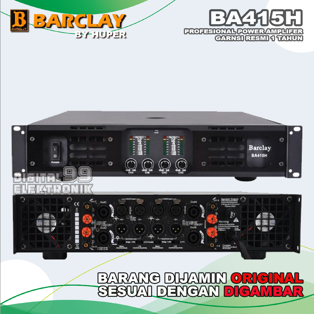 Jual Power Amplifier Class H BARCLAY BA415H | BA 415H | BA415 H