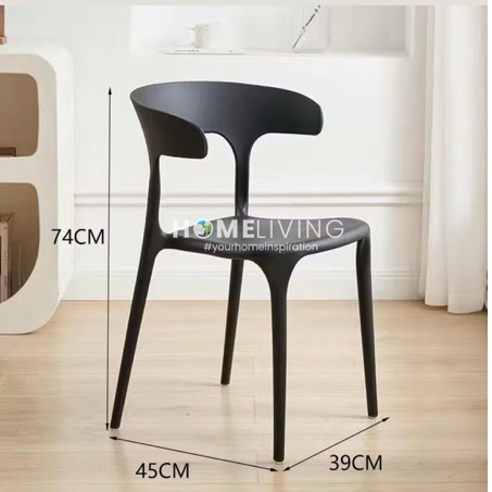 Jual HOMELIVING - KURSI PLASTIK PVC - KURSI CAFE MINIMALIS SANDARAN ...