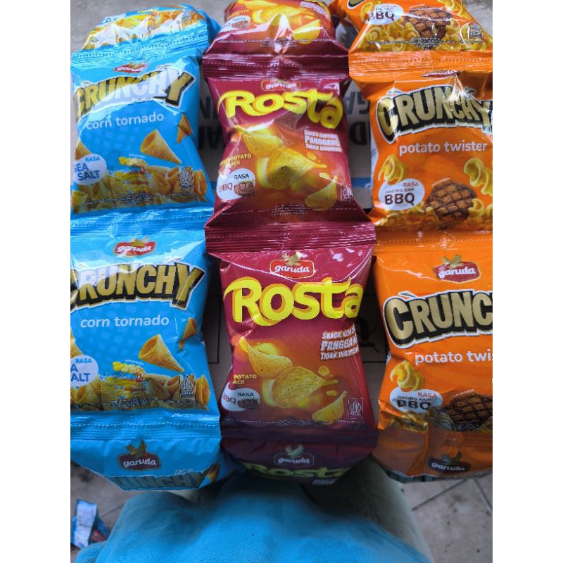 Jual Snack Keripik Kentang GARUDA POTATO Corn Tornado Rosta Bbq Sea ...
