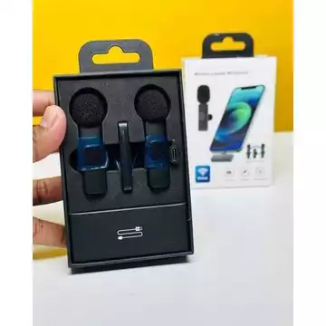 Microphone Wireless Clip On Vlog K9 2 Mic Portable New (Macc)