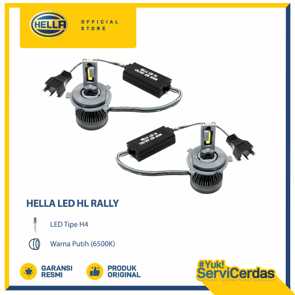 Jual Lampu Mobil HELLA LED HL RALLY H4 6500K - Bohlam Mobil | Shopee ...