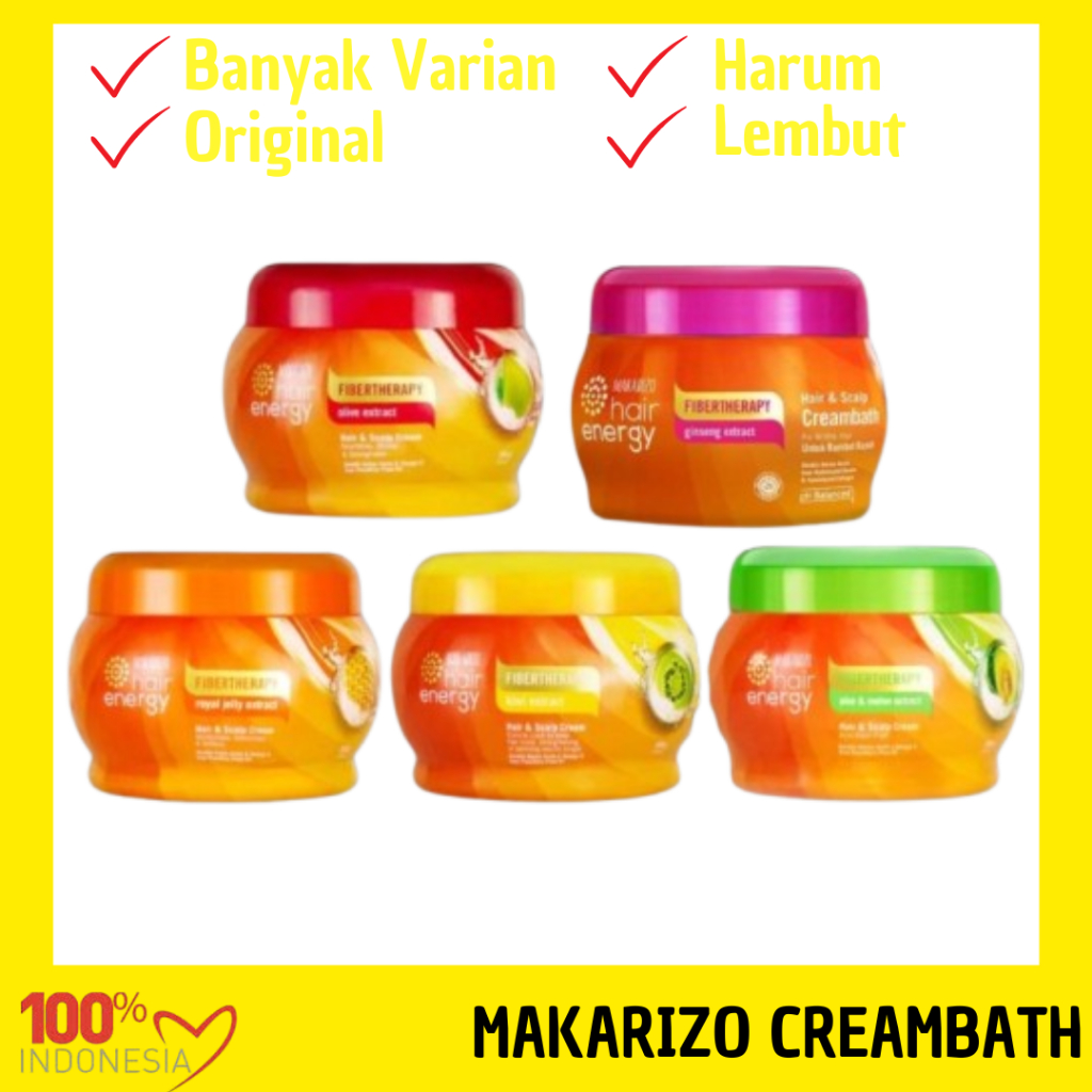 Jual MAKARIZO CREAMBATH RAMBUT HAIR ENERGY HAIR SCALP KRIMBAT RONTOK ...