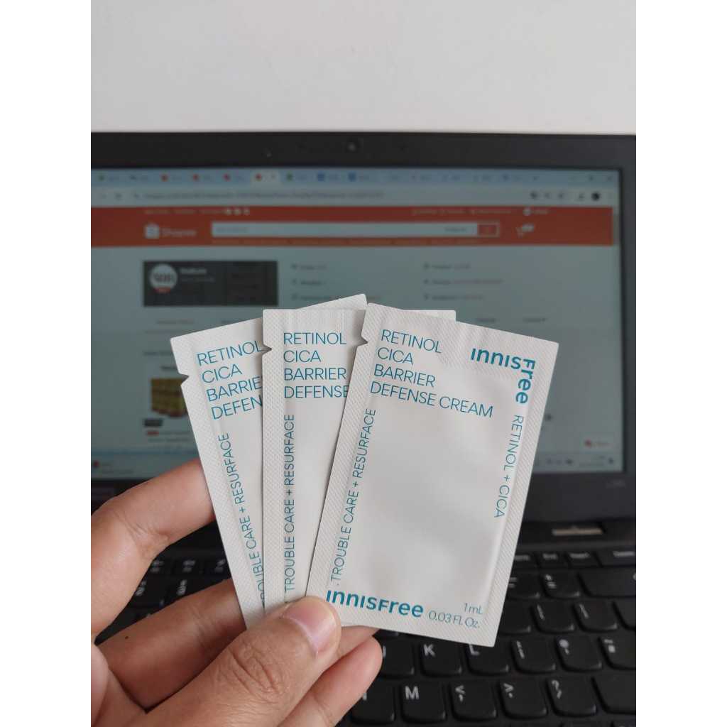 Jual Sample Innisfree Retinol Cica Barrier Defense Cream 1 ml ORIGINAL ...
