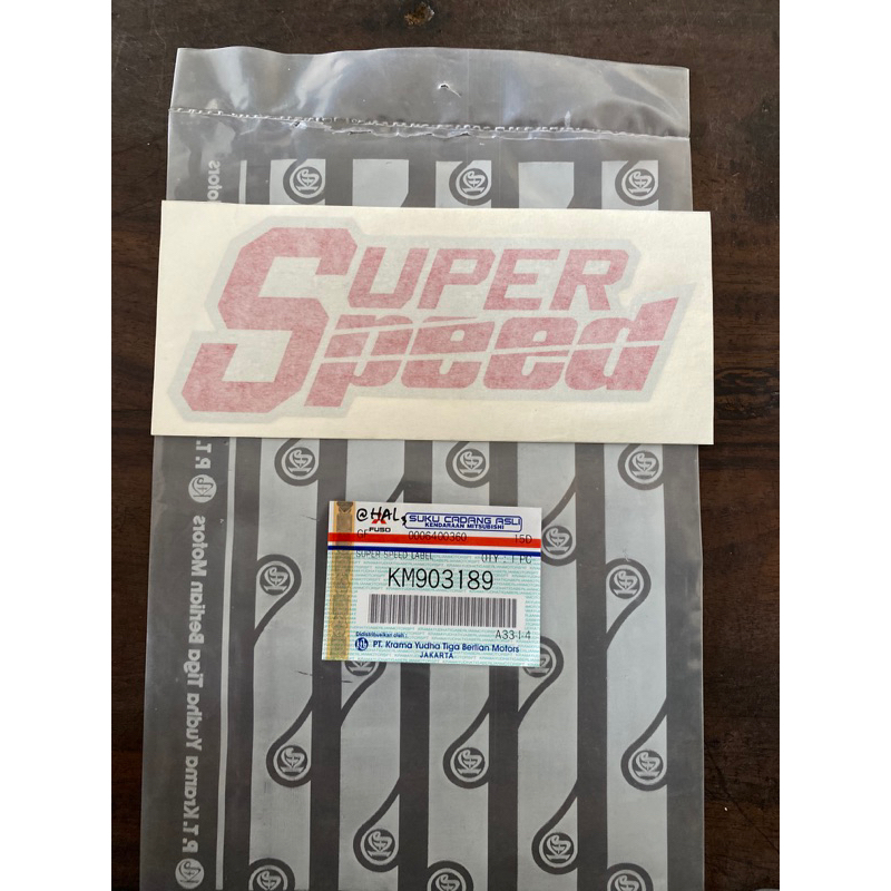 Jual Stiker SUPER SPEED Canter Original Mitsubishi 100% KM903189 ...