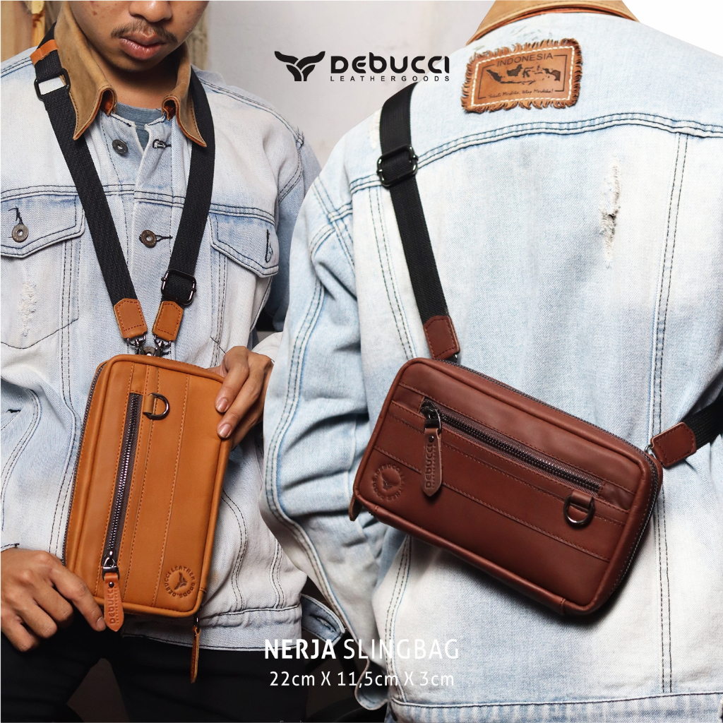 Jual Debucci Leather goods - Nerja bag/Tas selempang 3 in 1 kulit sapi ...