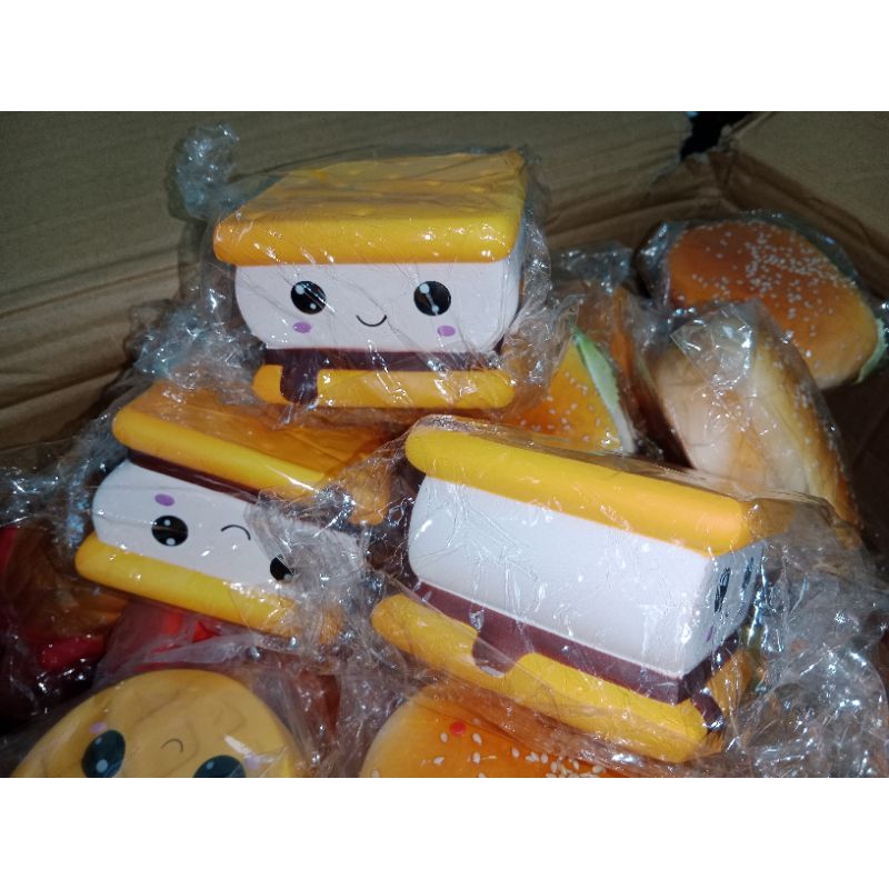 Jual SQUISHY MAKANAN JUMBO Squishy Roti Gabin Jumbo Stress relieve toys ...