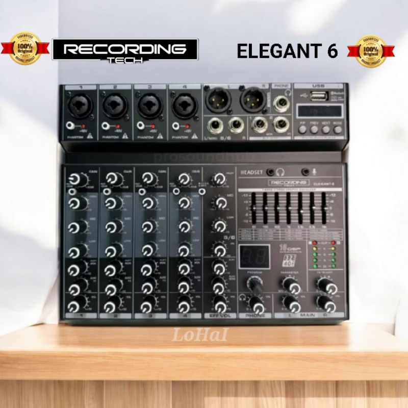 Jual Recording Tech Elegant 6 Mixer Audio Professional 6 Channel ...