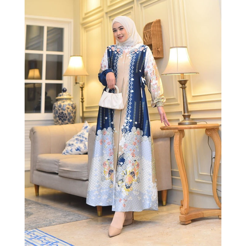 Raiya Dress Gamis Silk Premium Busui Jumbo - foto 1
