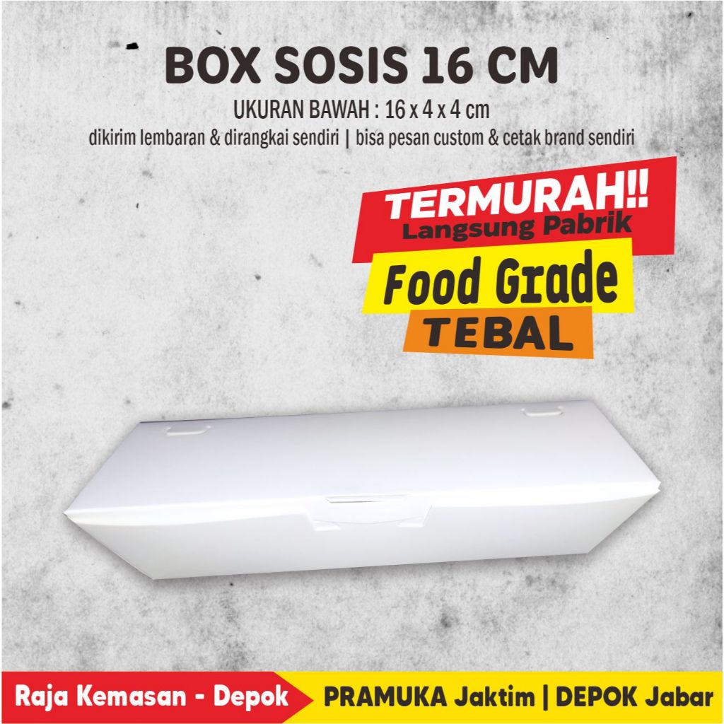 Jual Box Sosis 16 cm Ivory Polos | Shopee Indonesia