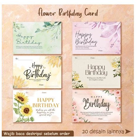 Jual Greeting Card BIRTHDAY / Gift Card Kartu Ucapan Ulang Tahun ...