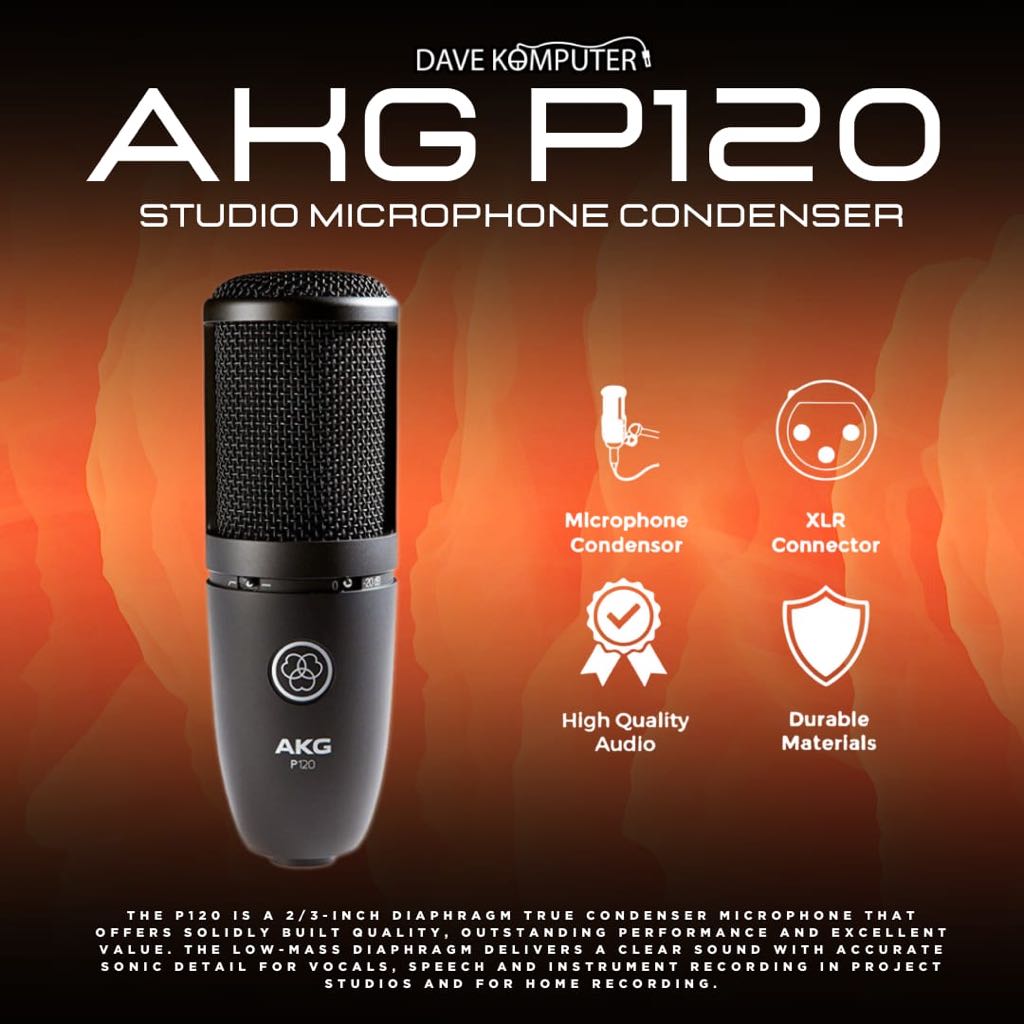 Jual AKG P120 Large diaphragm Condenser Microphone | Shopee Indonesia