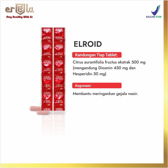 Jual ELROID Box - Obat Herbal untuk Wasir atau Ambeien (1 Box 30 Kaplet ...