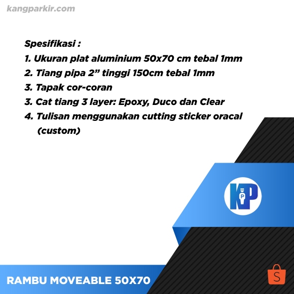 Jual Rambu Moveable Ukuran Plat 50x70cm | Shopee Indonesia