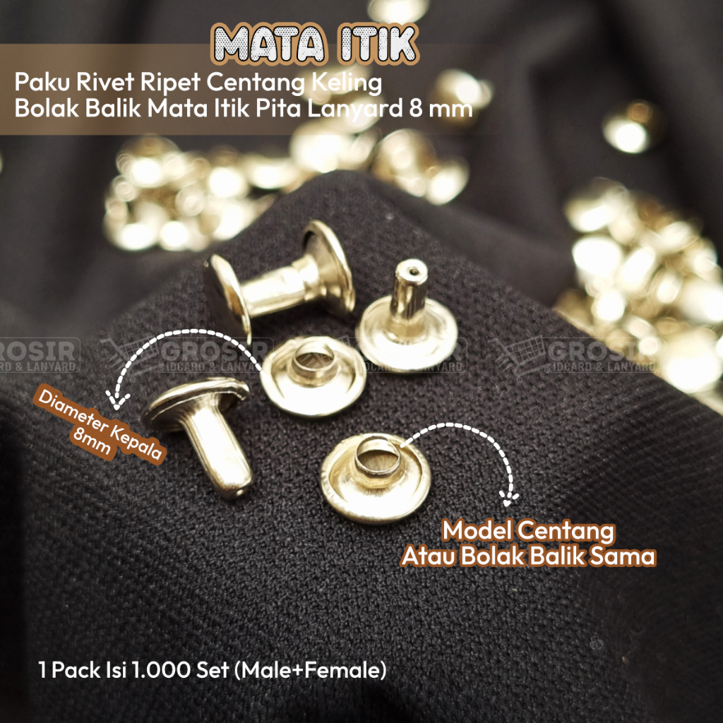 Jual MATA ITIK / Paku Rivet Ripet Centang Keling Bolak Balik Mata Itik ...