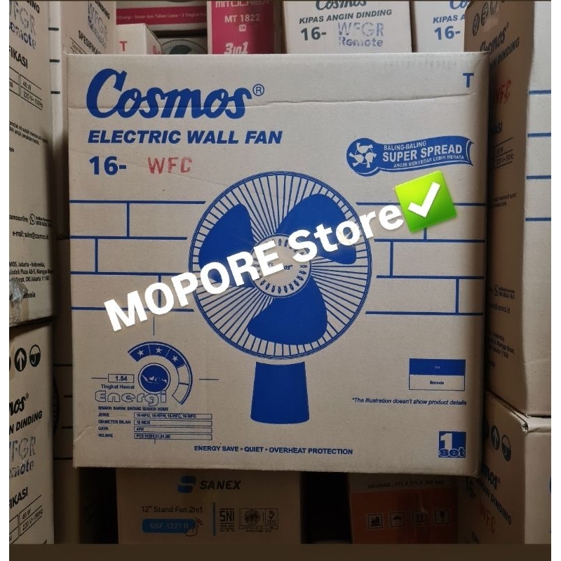 Jual Kipas Angin COSMOS 16WFC/Dinding/super SPREAD 16inc warna Grey ...