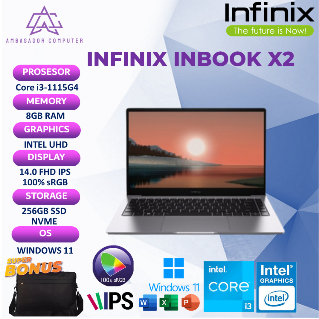 Jual Infinix Inbook X2 I3 1115G4 8GB 256GB Windows 11 14.0Full HD IPS ...