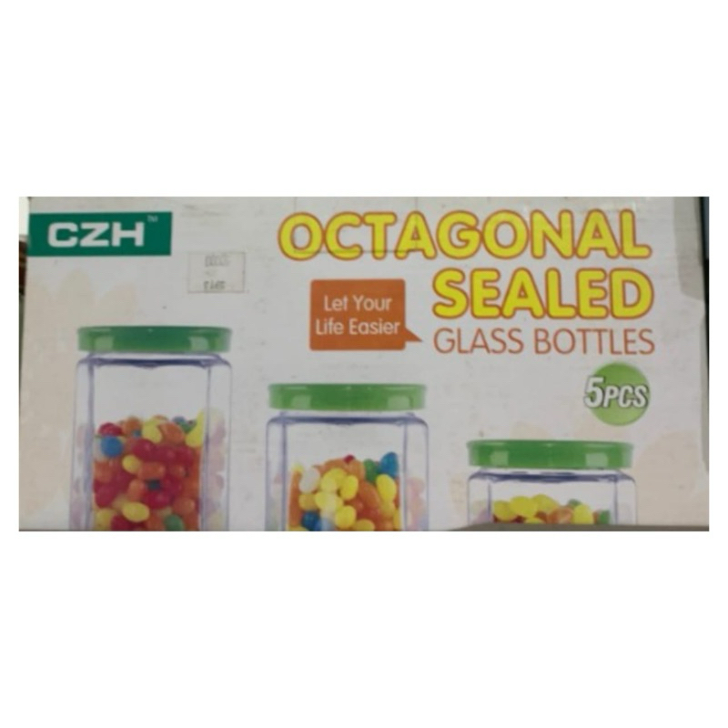 Jual Octagonal Sealed - Glass Bottle - 5 pcs | Shopee Indonesia