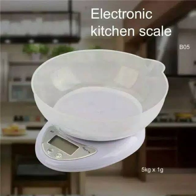 Jual Timbangan Dapur Kue Roti Digital Mangkok Kitchen Scale 5 kg ...