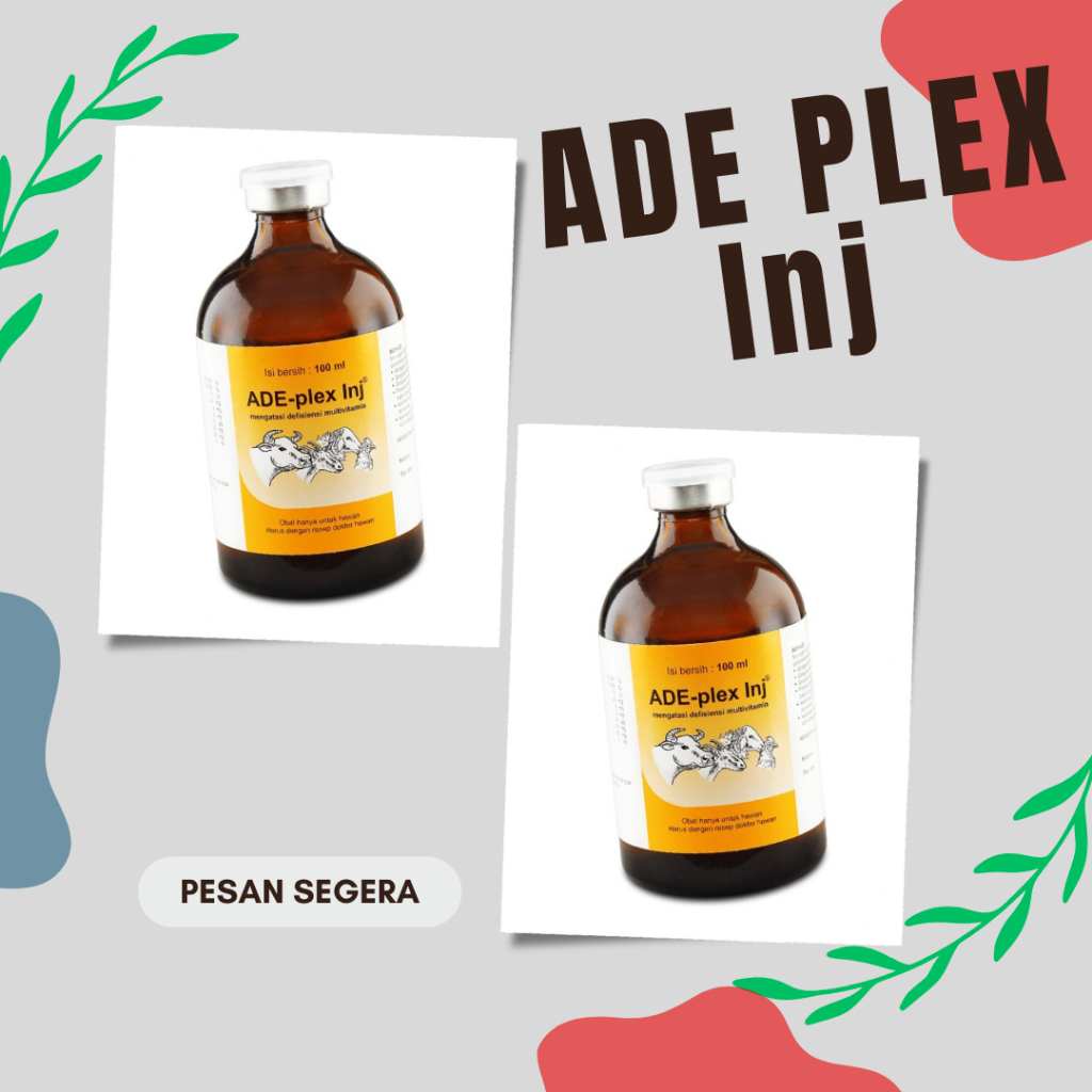 Jual ADE PLEX INJ 100 ML (Mengatasi defisiensi multivitamin pada hewan ...