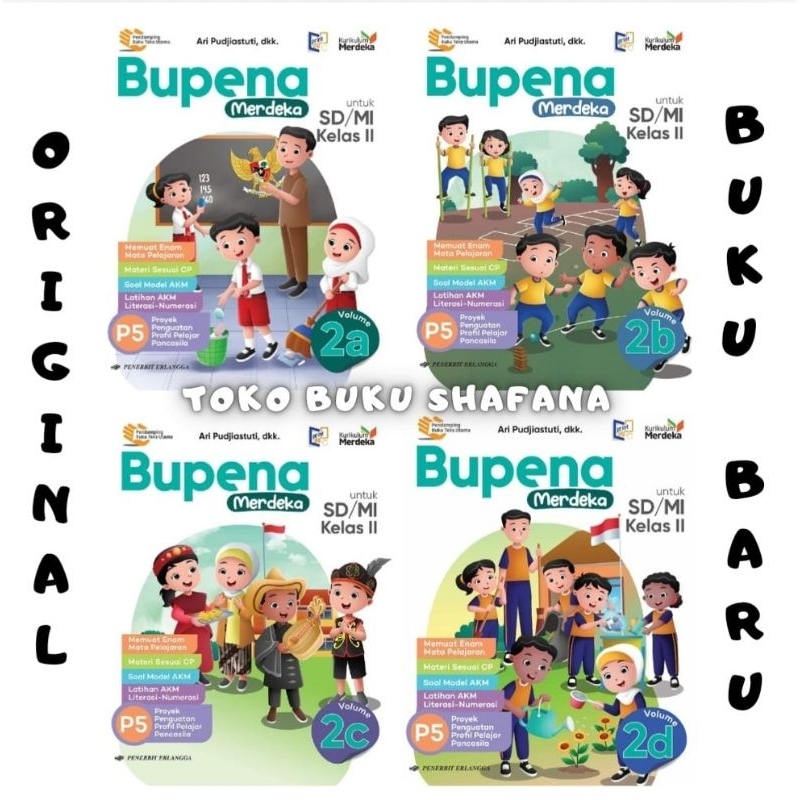 Jual BUKU BUPENA REVISI 2A 2B 2C 2D SD/MI KELAS 2 ERLANGGA KURIKULUM ...