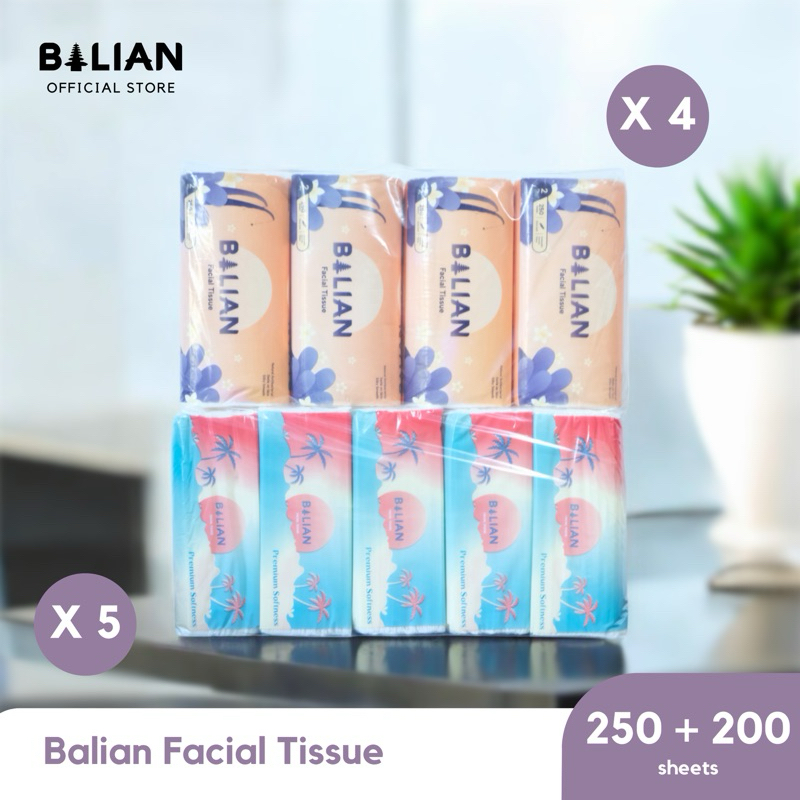 Jual Tisue BUNDLE [250s X 4pcs] [200s X 5pcs] / Balian Facial Tissue ...