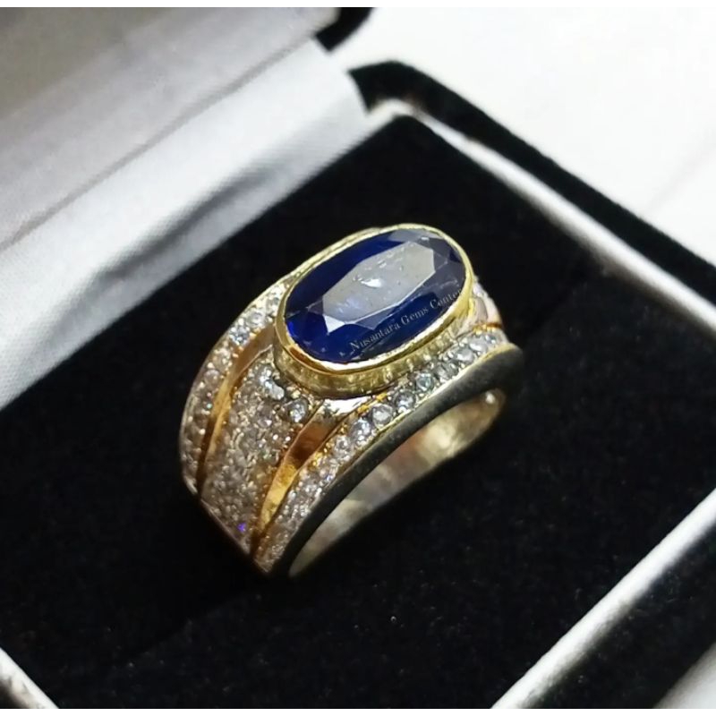Jual Batu Cincin Blue Kyanite Cutting Permata Mewah Ring Micro Setting ...