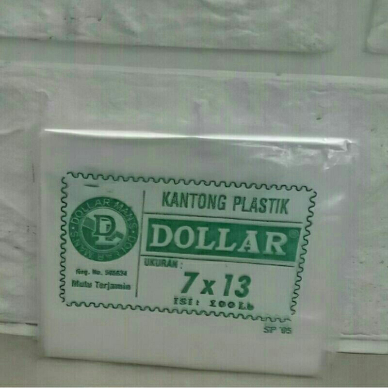 Jual Plastik PP/Kantong Plastik Bening Kecil Merk Dollar Ukuran 7x13cm ...