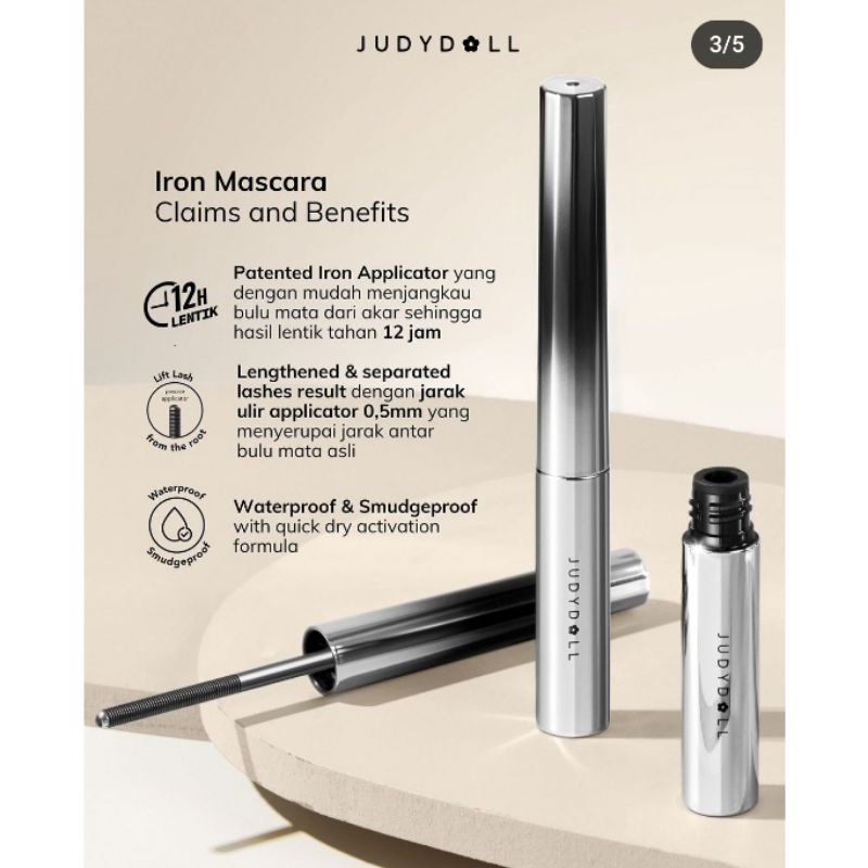 Jual Judydoll Iron Mascara (Maskara Besi Waterproof, Smudgeproof, Anti ...
