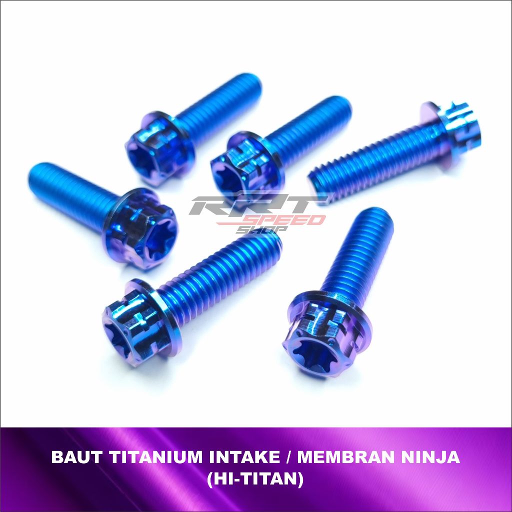 Jual RRT HI-TITAN BAUT TITANIUM INTAKE / MEMBRAN / SUPER KIPS NINJA R ...