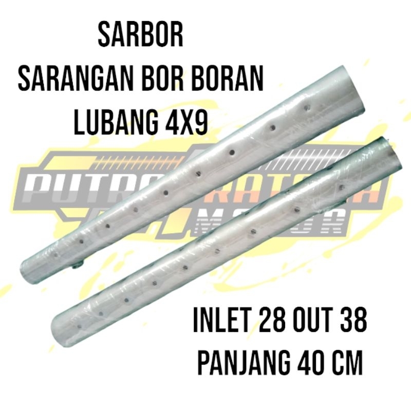 Jual sarbor inlet 28 out 38 lubang 4x9 panjang 40cm | Shopee Indonesia