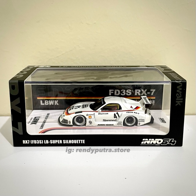Jual INNO64 Mazda RX7 FD3S LBWK White Sign Hyuma Kato (Car Owner ...