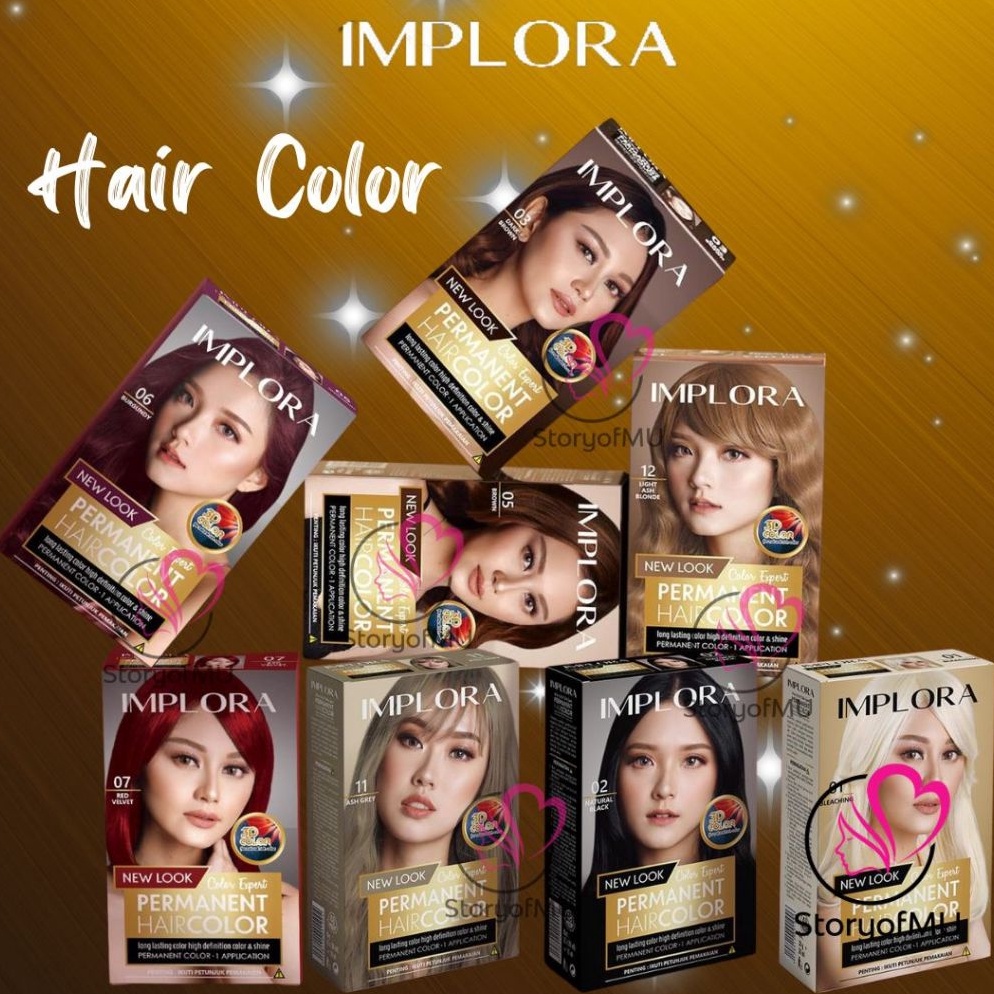 Jual Limited IMPLORA New Look Permanent Hair Color Cat Rambut Perwarna ...