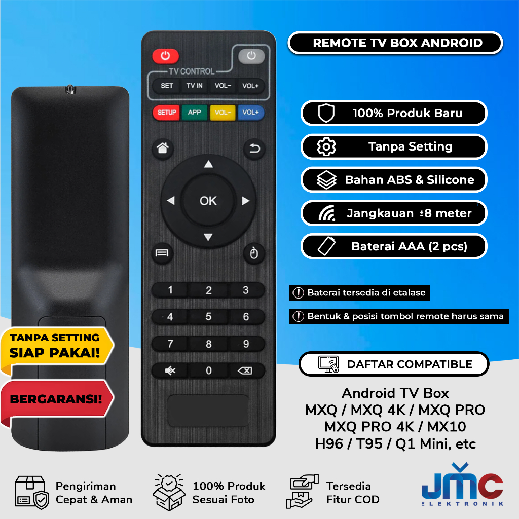 Remote Remot Android TV Box MXQ MXQ 4K MXQ PRO MXQ PRO 4K MX10  H96 T95 Q1 Mini DLL
