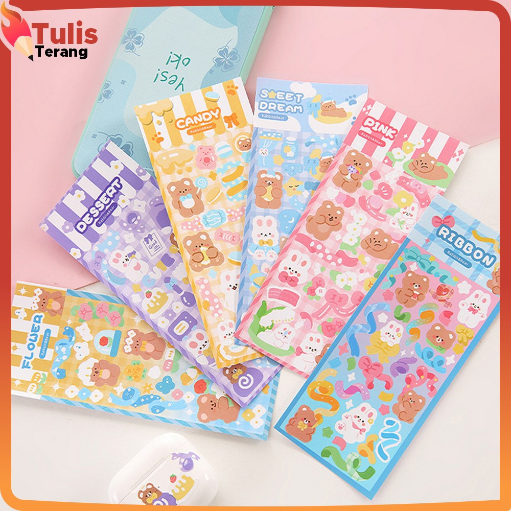 Jual Stiker Motif Anti Air Cute Hologram Decoration / Stiker Beruang ...